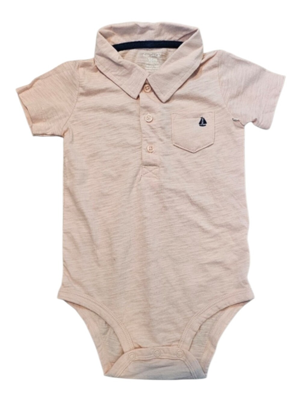 Carter's NWT Pink Collared Nautical Themed Onesie Toddler Baby Size 18 Months